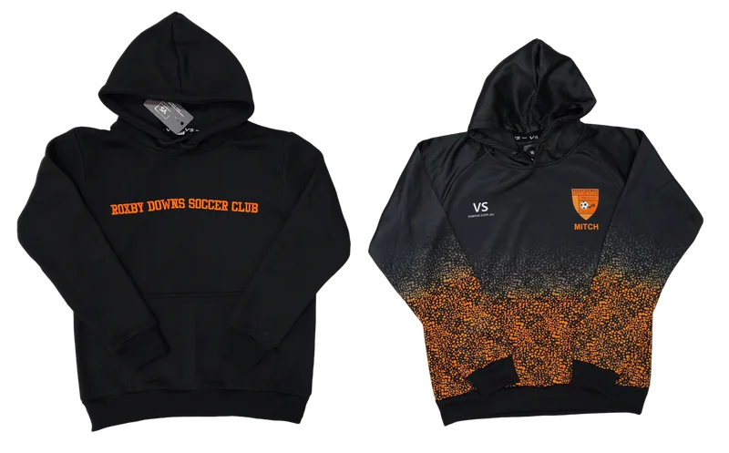 Roxby Downs Soccer Club custom sublimated hoodie, made by CustomHoodie (VS Wear)